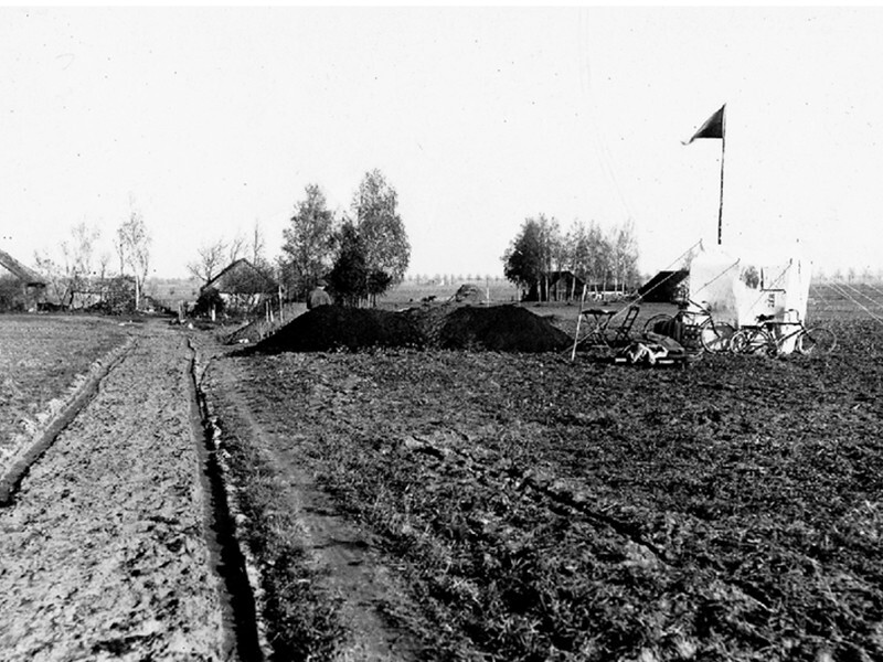 Район раскопок в Линкунене. Октябрь 1930 г.