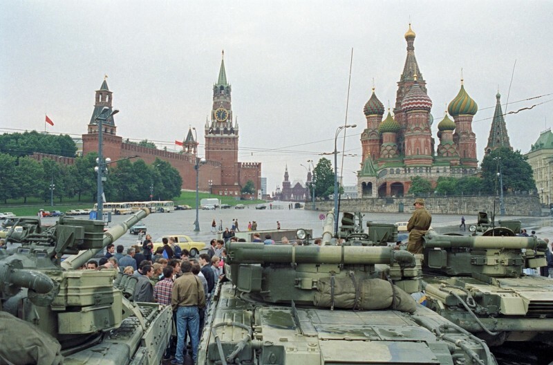 Танки в Москве, 19 августа 1991 г