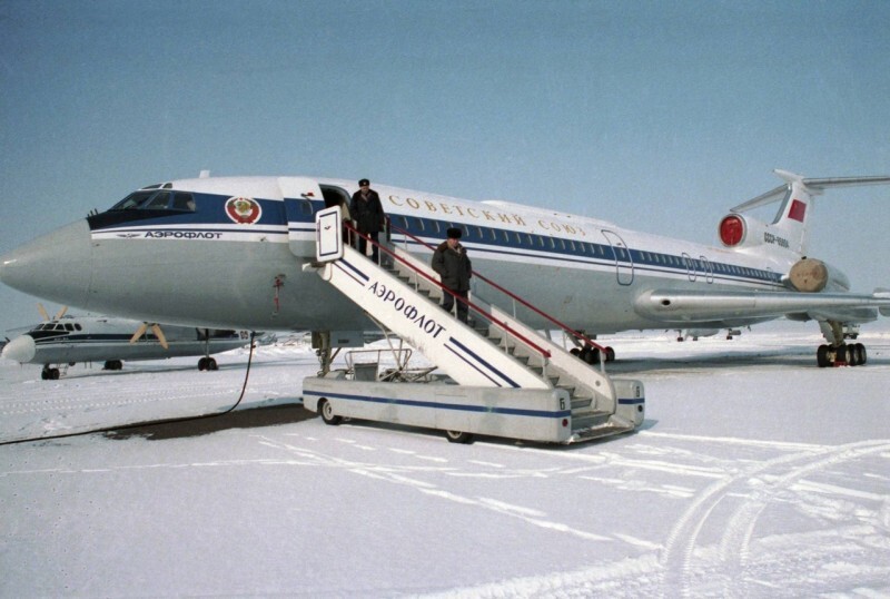 Правительственный самолет Ту-154, 1991 г.