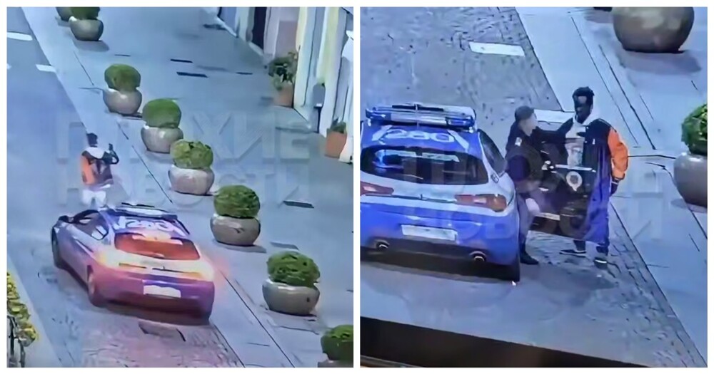 Мигрант пожалел, что ударил полицейскую машину