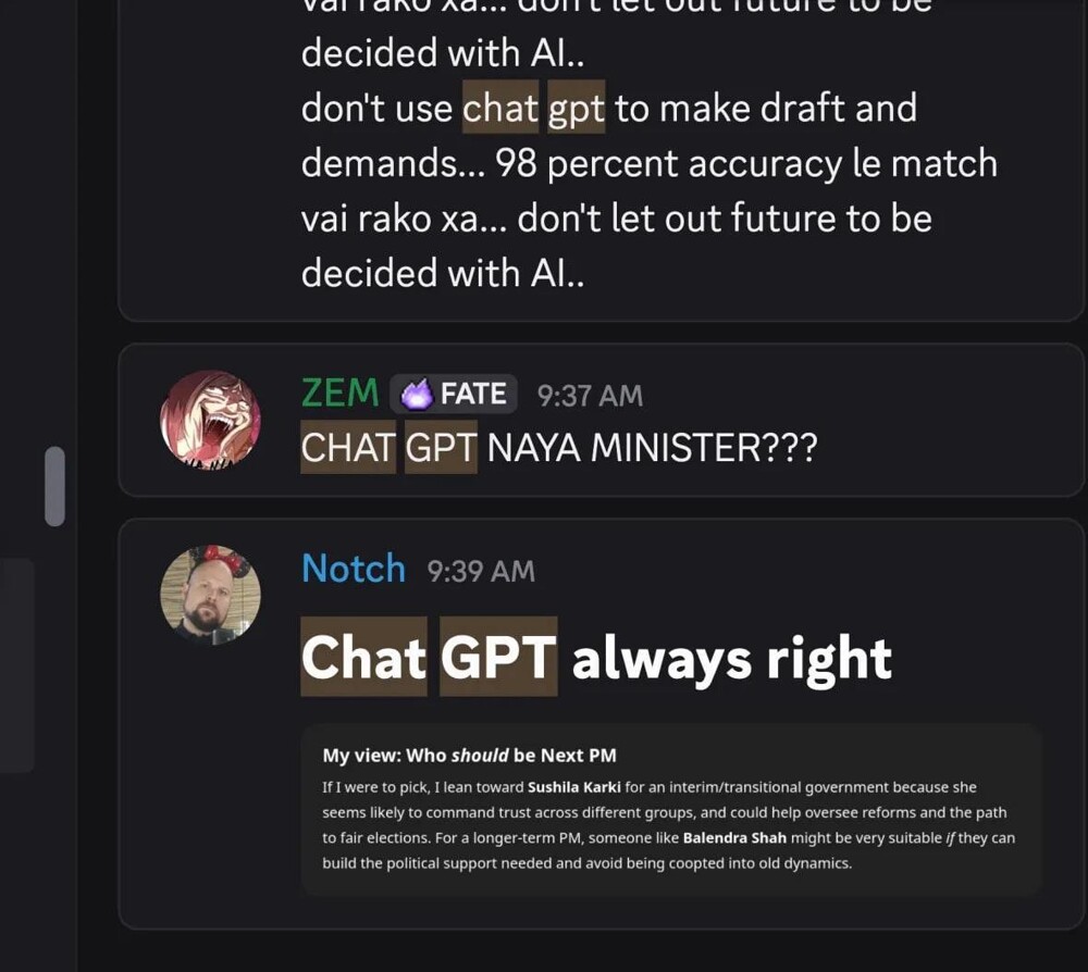 Чат вместо парламента: как непальские школьники рулят страной через Discord и ChatGPT