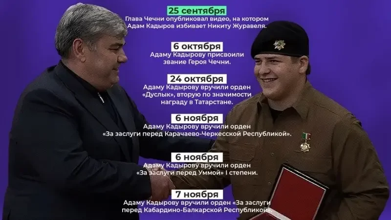 "У Адама нет незаслуженных наград": Рамзан Кадыров вступился за сына