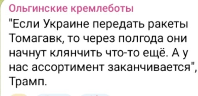 Трамп не разрешил Зеленскому ударять томагавками