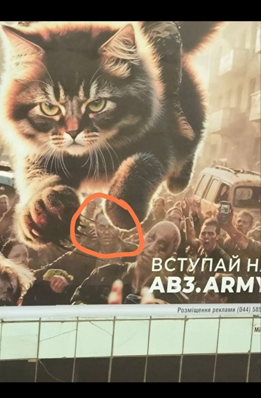 На агитационном плакате украинского нациполка «Азов» (запрещен в России) нарисовали зомби-Навального с бутербродом в руке. Открытка всем соевым куколдам