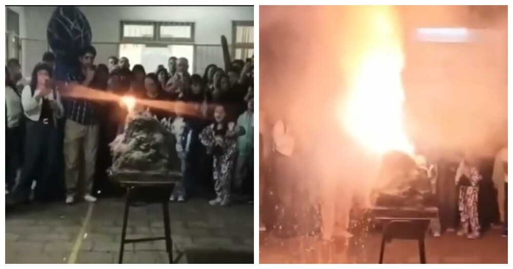 Школьный вулкан вышел из-под контроля: в Аргентине девочка устроила настоящее извержение