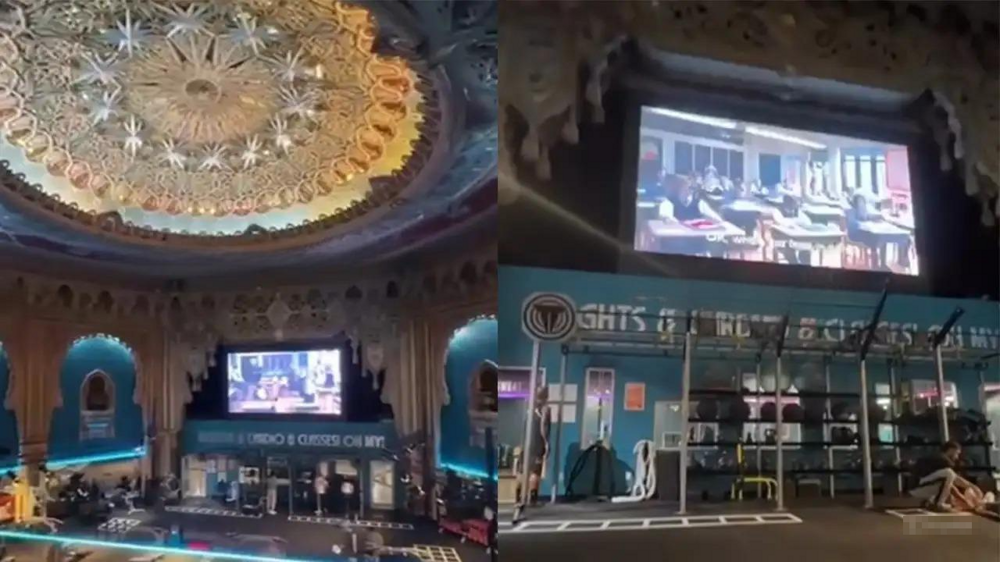 Кинотеатр-спортзал в США