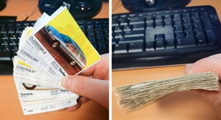 «В детстве, наверное, как и все школьники, собирал вкладыши. Сегодня нашел. Они до сих пор пахнут той жвачкой!»