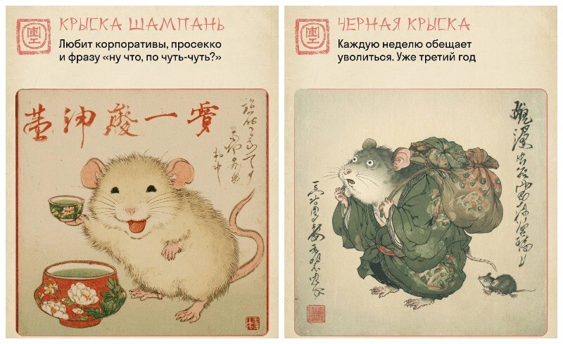 Офисные крыски: юмор в китайских традициях