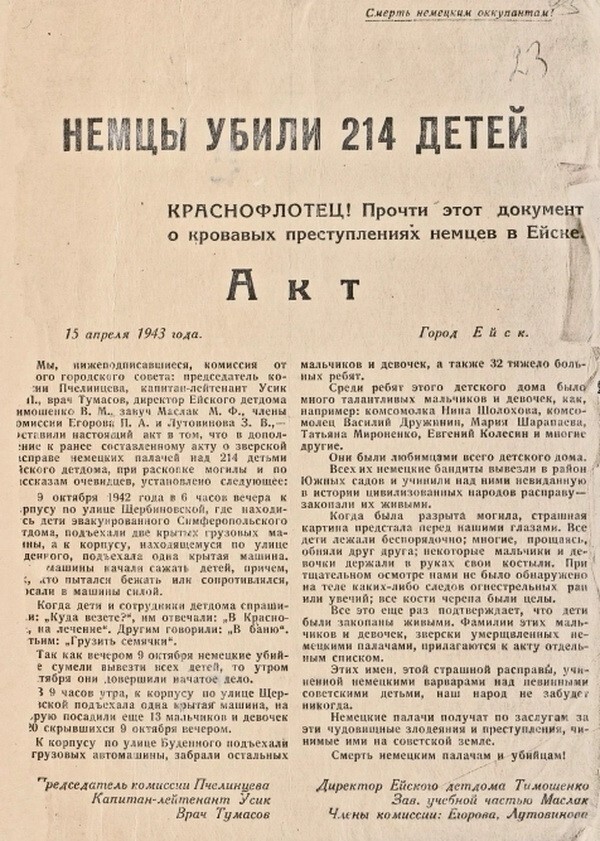 Трагедия в Ейском детдоме
