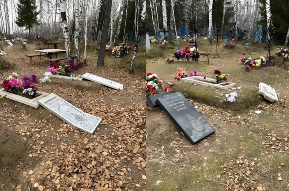 В Новосибирской области трое младшеклассников устроили погром на кладбище