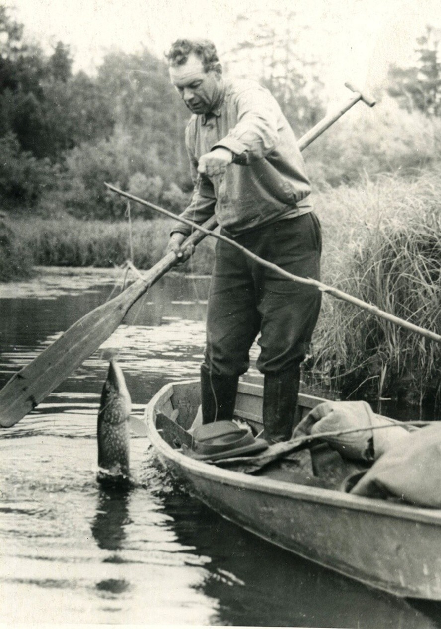 Рыбалка на реке Тимшер Гайнского района. 1950 год.  Молотовская область.
