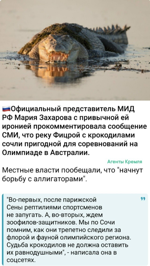 Под чутким руководством Запада над Олимпиадой, сие представление упорно катится в болото. И даже буквально