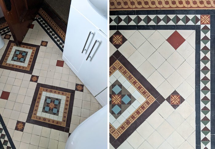 5. Я разрезал линолеум в ванной и обнаружил плитку эдвардианской эпохи. Моя прапрабабушка была горничной здесь, в Купаре, в 1880-х годах 5. Я разрезал линолеум в ванной и обнаружил плитку эдвардианской эпохи. Моя прапрабабушка была горничной здесь, в Купаре, в 1880-х годах