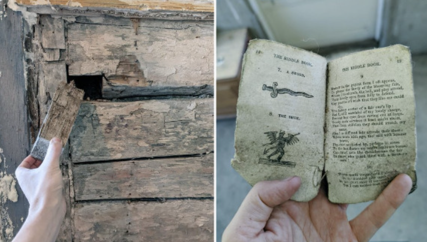 24. "Делали ремонт в старом доме и нашли тайник с детской книжкой с загадками 1835 года" 24. "Делали ремонт в старом доме и нашли тайник с детской книжкой с загадками 1835 года"