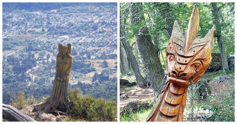 Лес скульптур, вдохнувших новую жизнь в мёртвые деревья Лес скульптур, вдохнувших новую жизнь в мёртвые деревья