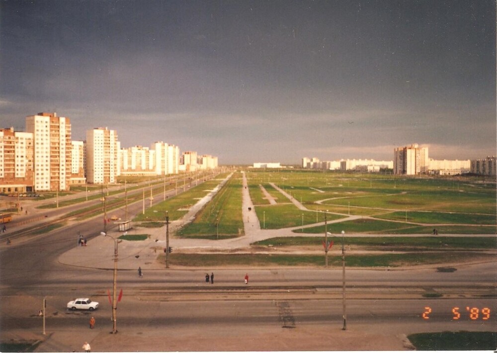 Перекресток улиц Димитрова и Бухарестской в Купчино. Сейчас пейзаж прилично изменился