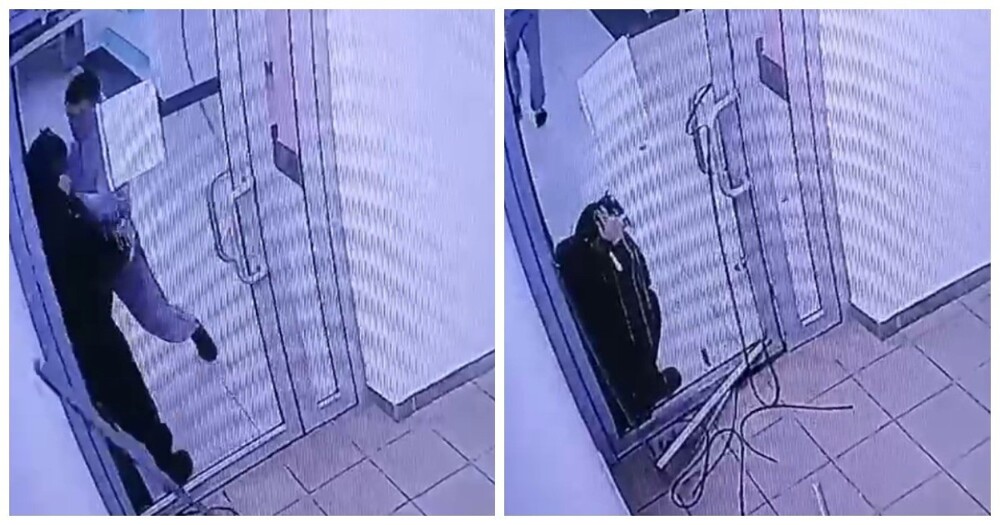 Мужчина ударил девушку головой о дверь