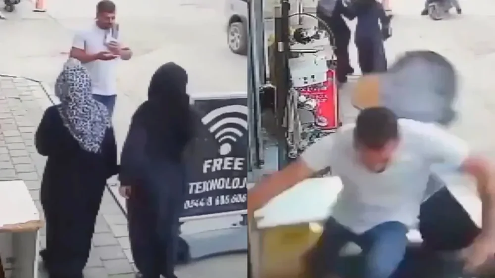 В Турции пешеход чудом спасся, отпрыгнув от несущегося автомобиля