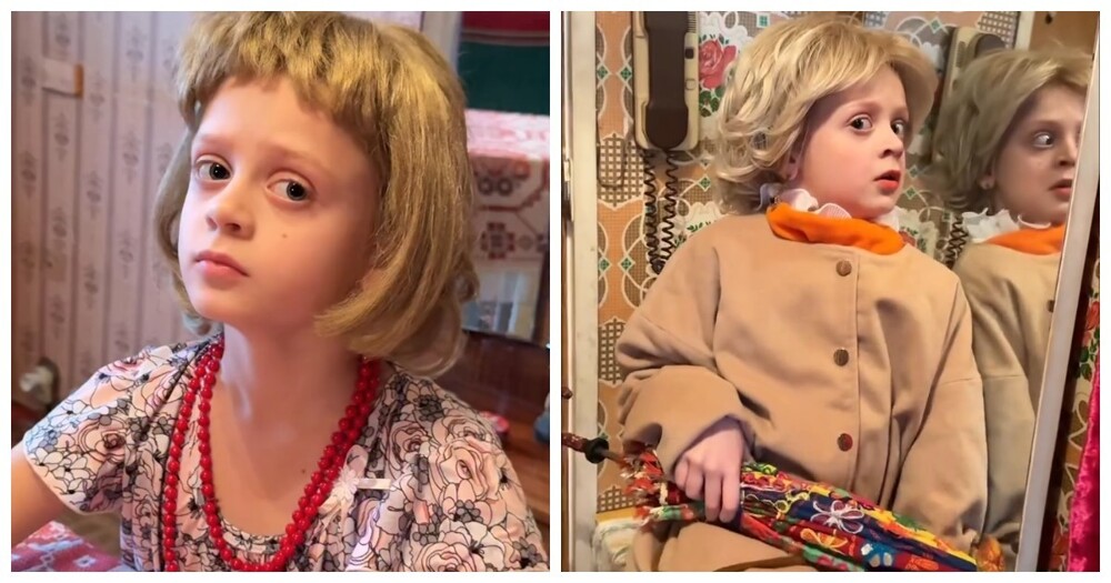 Девочка воссоздала сцену из фильма «Любовь и голуби»