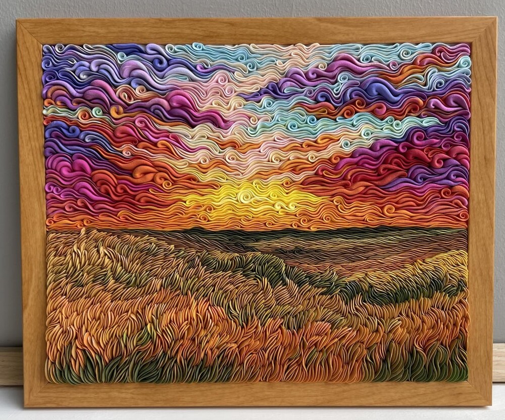 6. Пейзаж из воздушного пластилина 