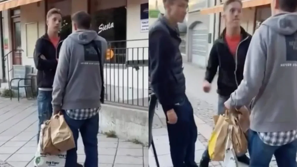 Сын владельца магазина нокаутировал вора, пытавшегося вынести товар