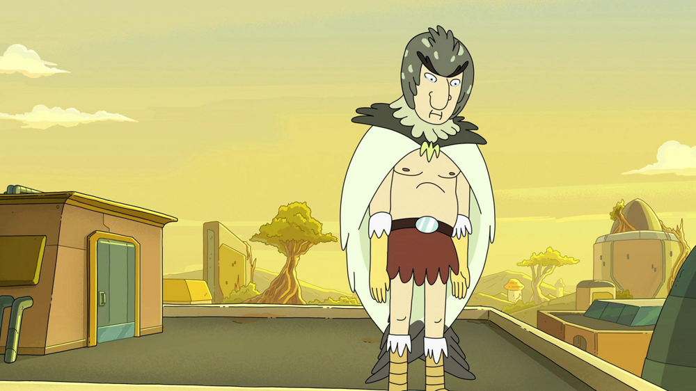 Птичья личность - персонаж из мультсериала "Рик и Морти". Уверен, что его образ был списан с умной сороки