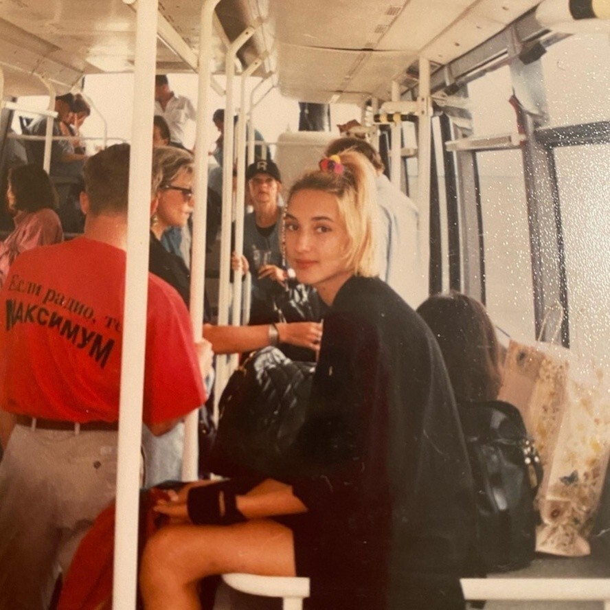 Лера Кудрявцева в Москве, 1995 год.