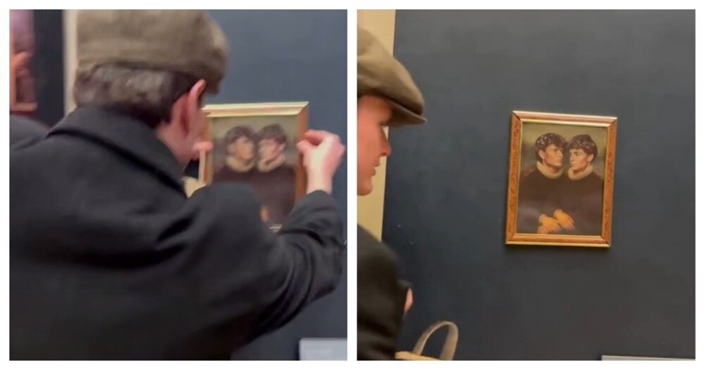 Шутники обманули охранную систему Лувра и повесили свою картину