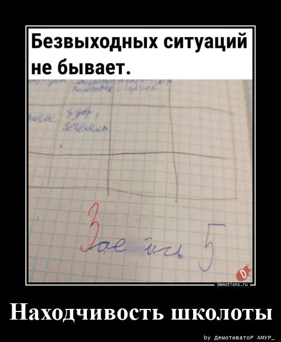 Находчивость школоты