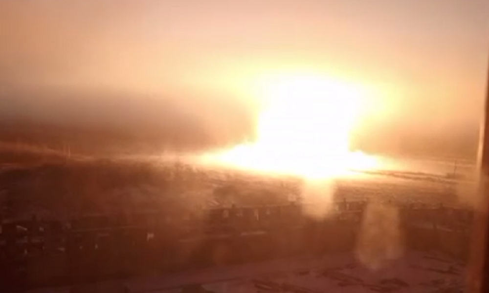 В Омской области произошел крупный пожар после аварии на газопроводе