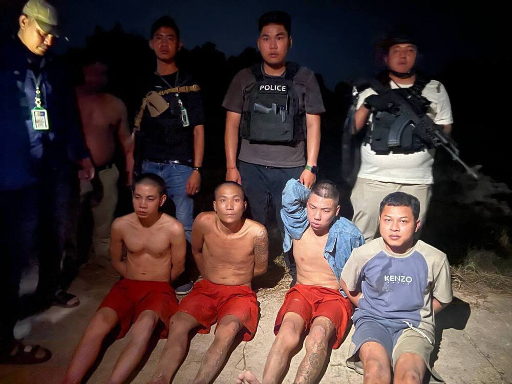 Момент побега преступников в Камбодже