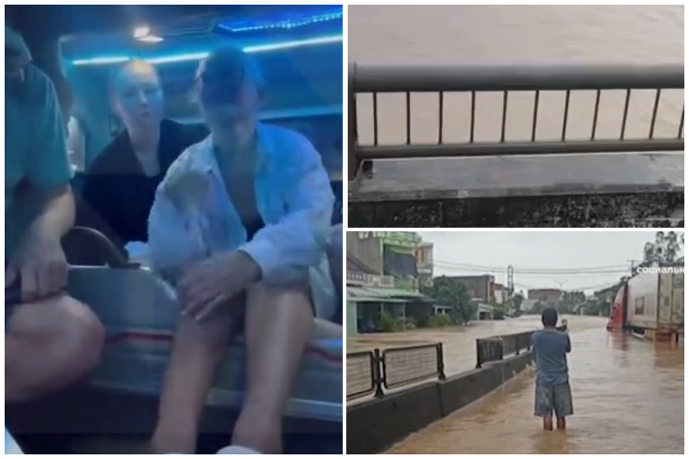 "Надеемся, что всё сдвинется с места": российские туристы во Вьетнаме застряли на мосту из-за наводнения