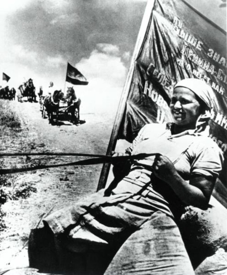 «Хлебопоставки – в срок!» 1938 год. Автор: Аркадий Шишкин.