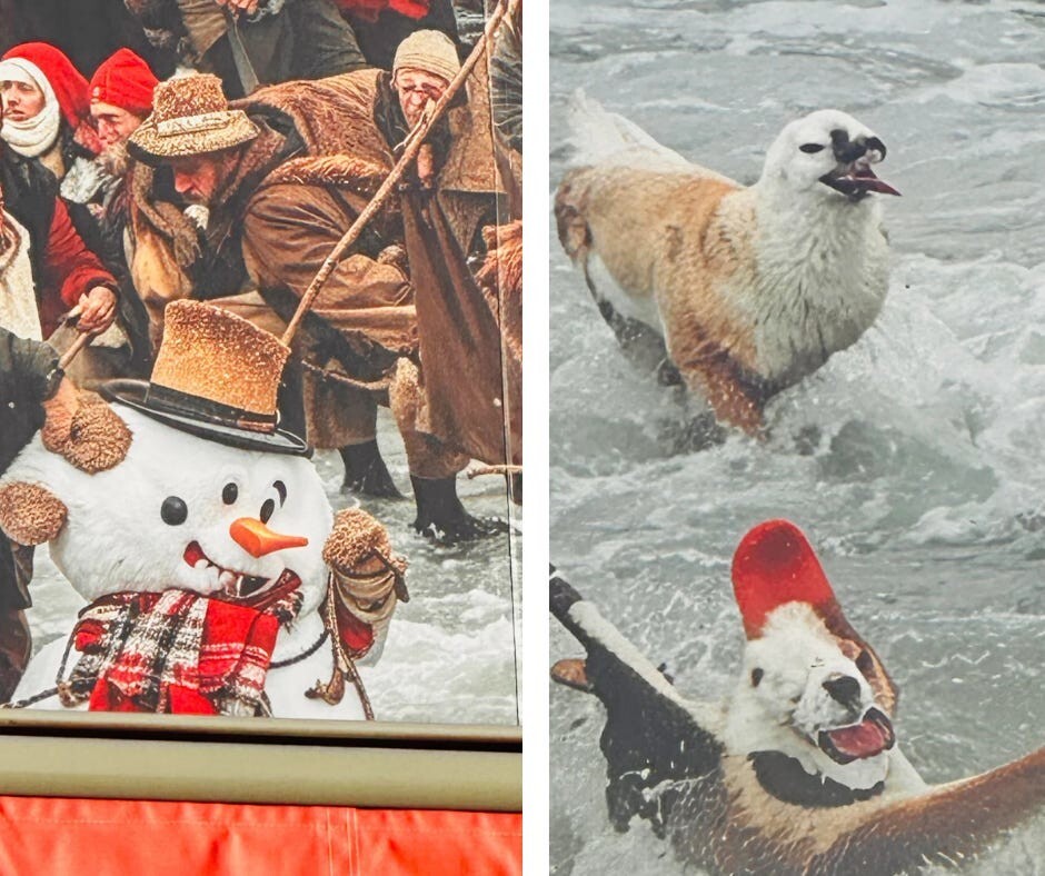 Кошмар перед Рождеством: лондонцы в ужасе от праздничного панно