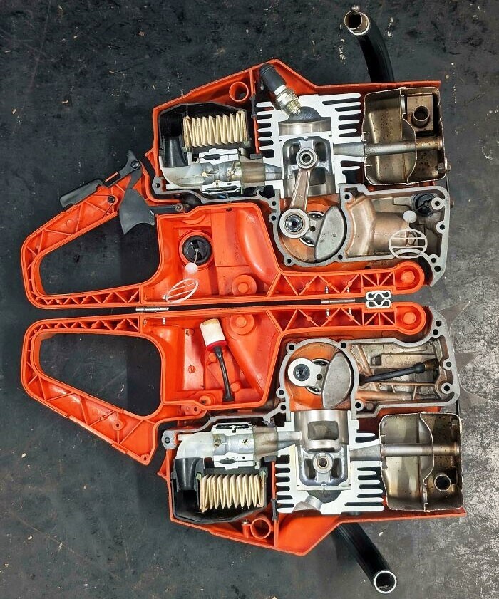 22. Бензопила в разрезе