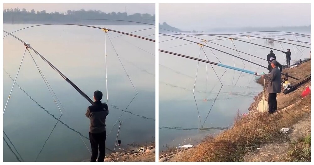 Рыбалка как артиллерия: необычная техника берегового лова в Сиане