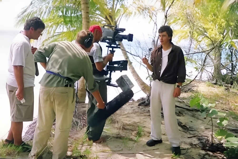 Сергей Бодров на съемках "Последний герой", 2001 год