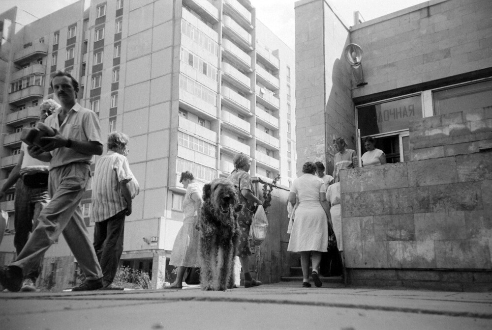 А это уже Озерки. Около входа в булочную на проспекте Луначарского.