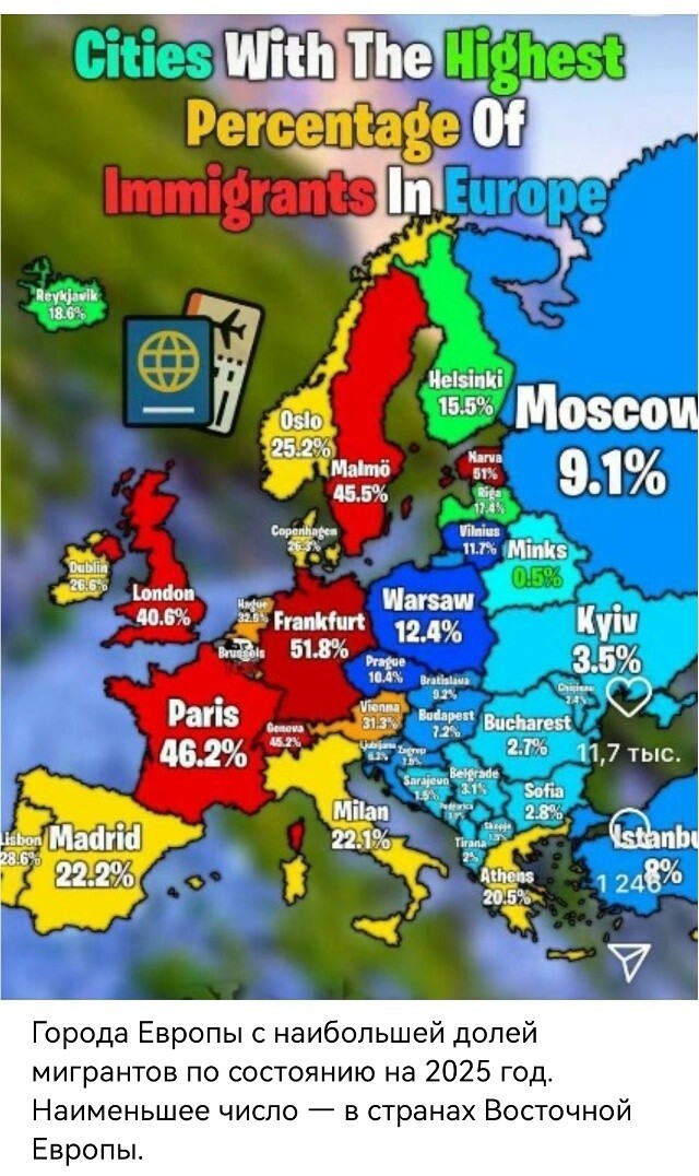 Для Москвы брали данные официальной статистики, то есть учитывали только тех мигрантов, кто проживает на законных основаниях. Незаконная миграция в статистику не входила