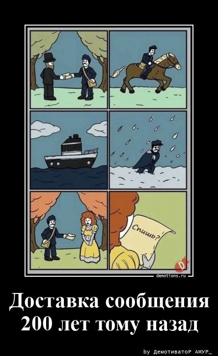 Доставка сообщения 200 лет тому назад