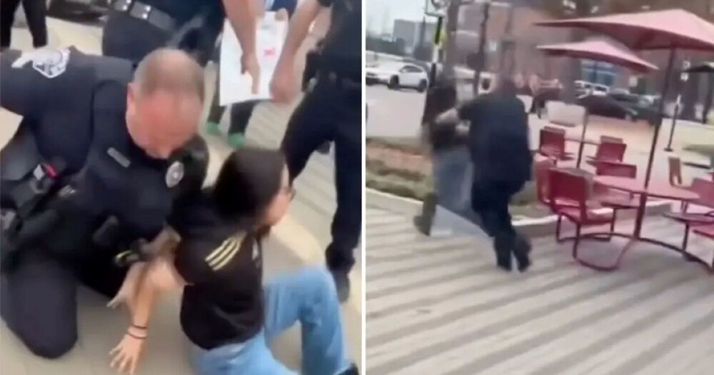 Школьница бросила в полицейского напиток и пожалела