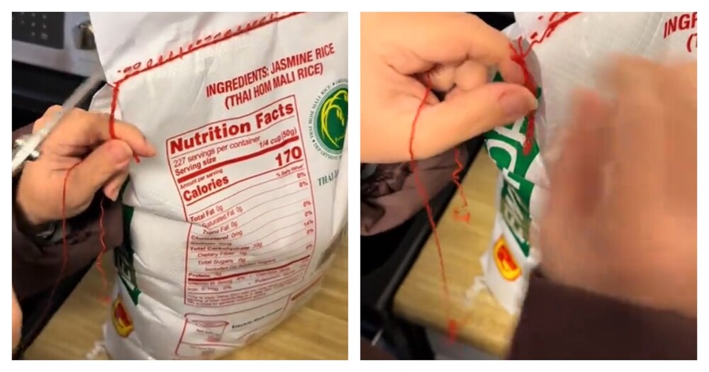 Открываем мешок правильно