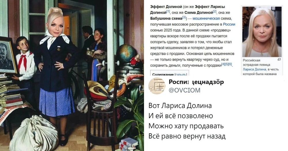 Лариса — похититель новоселья: мемы про Долину, мошенников и продажу квартиры
