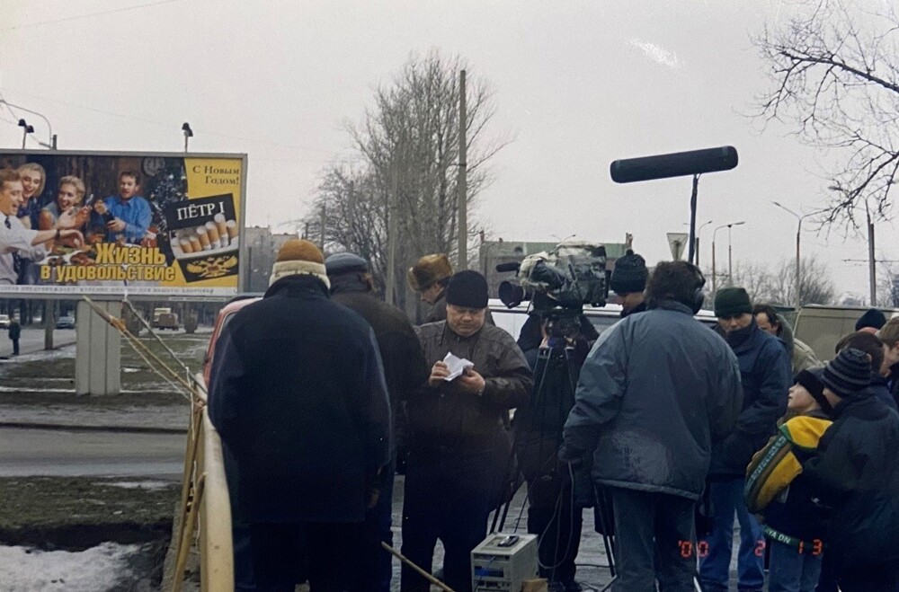 На съёмках сериала «Убойная сила», 2000 год