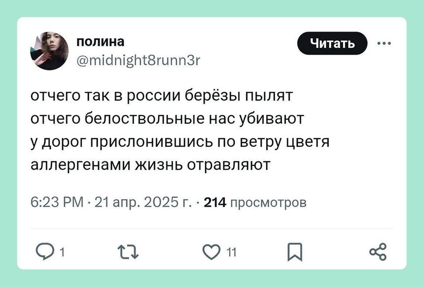 Россия создала первую в мире вакцину, которая эффективно убирает аллергию на берёзу