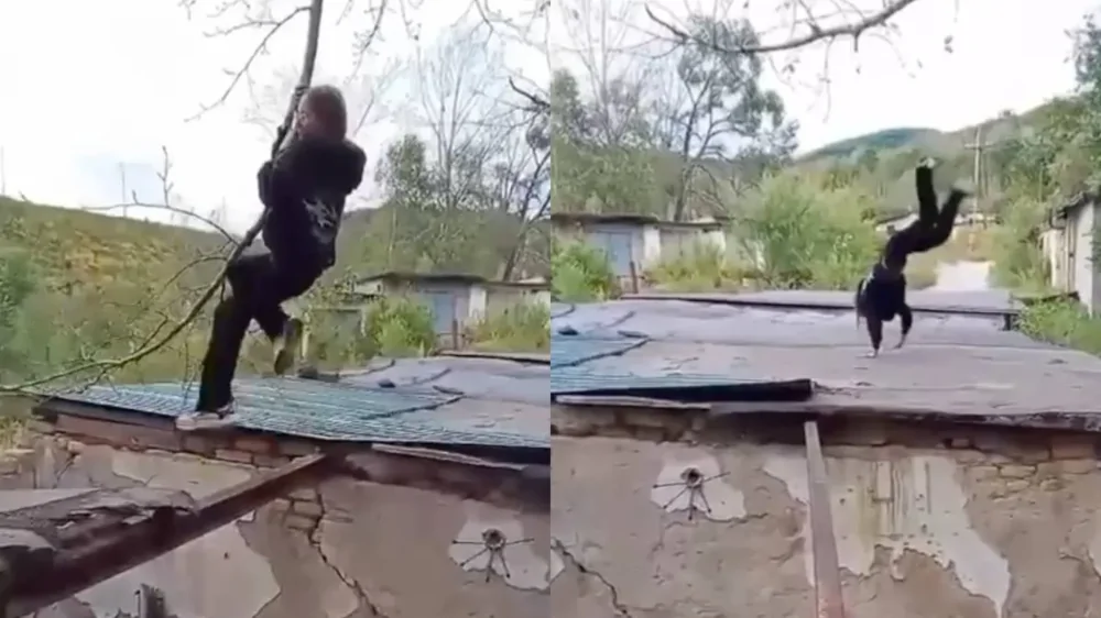 На крыше гаража: падение, которого никто не ожидал