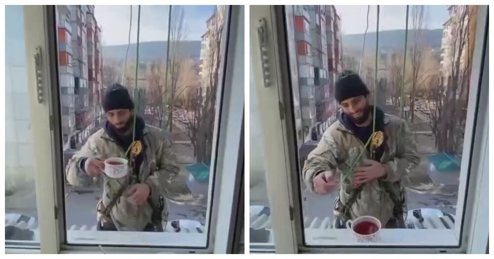 В Дагестане мама с дочкой напоили горячим чаем промышленного альпиниста