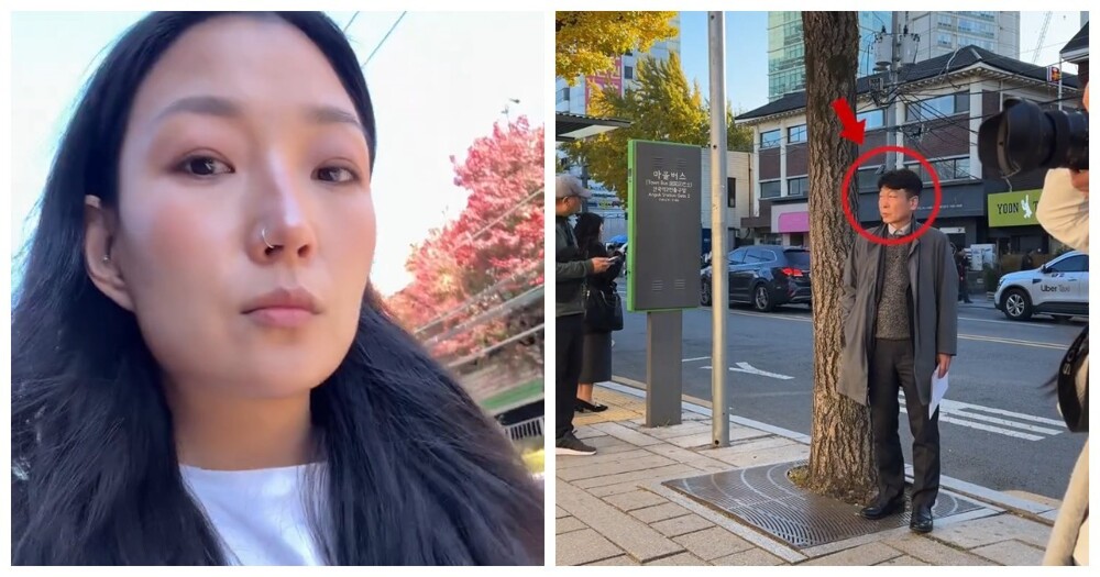 В Южной Корее мужчина терпеливо дождался окончания фотосессии