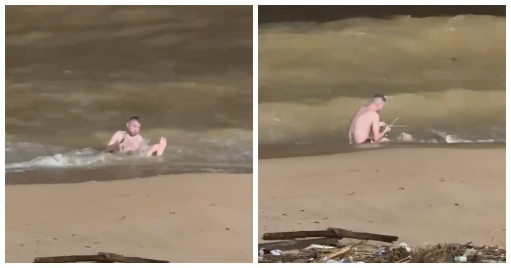 Купавшемуся в море во время наводнений во Вьетнаме россиянину вызвали спасателей