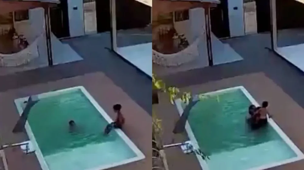 Отец героически спас двух тонущих детей